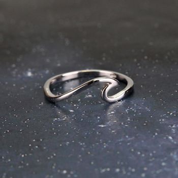 Sterling Silver Or Gold Waves Ring By Regal Rose | notonthehighstreet.com