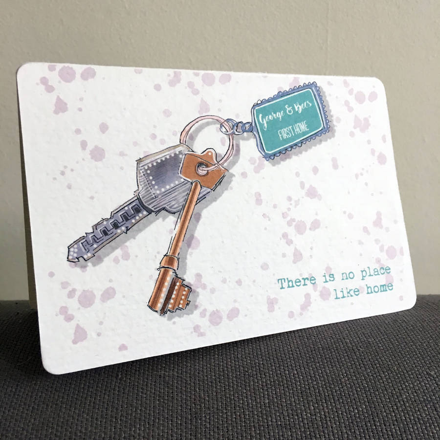 'New Home' Personalised Hand Drawn Keys Card By Homemade House