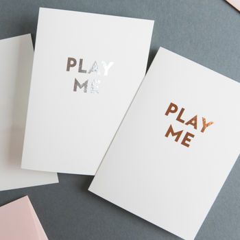 Play Me Greetings Card With Spotify Song Code, 2 of 5