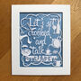 Let's Sit Crooked And Talk Straight Papercut Art, thumbnail 2 of 3