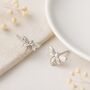 Sterling Silver Bee Stud Earrings, thumbnail 4 of 11