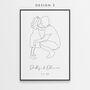 Personalised Father's Day Gift Dad And Child Art Print, thumbnail 4 of 6