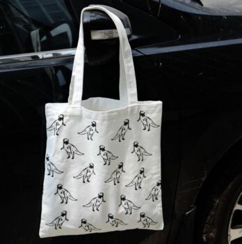 Canvas Abstract Cat Tote Bag For Friends, 5 of 7