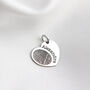 Personalised Sterling Silver Fingerprint Heart Charm, thumbnail 1 of 8