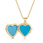 Italian Crossed Chains Heart Locket – 18 K Gold Plated, thumbnail 3 of 5