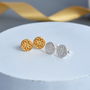 Silver And Gold Dreamcatcher Stud Earrings, thumbnail 1 of 6