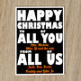 Personalised Family Christmas Card With Names, thumbnail 8 of 8