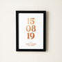 Special Date Foiled Copper Anniversary Print, thumbnail 1 of 4