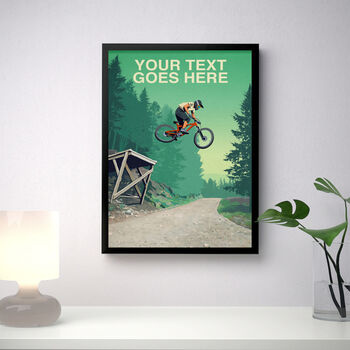 Personalised Mountain Bike Jumping Art Print, 2 of 7