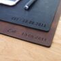 Personalised Anniversary Date Leather Desk Mat, thumbnail 6 of 10