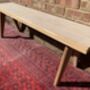 Modern Laminated Birchwood Bench With Tapered Legs, thumbnail 9 of 12