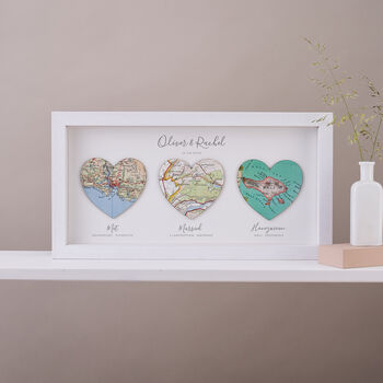 Your Story Personalised Map Heart Couples Gift, 2 of 7