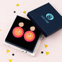 Neon Statement Earrings, Pink And Orange Acrylic Jewellery, thumbnail 2 of 6