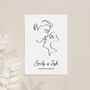 Personalised Romantic Line Art Kissing Couple Print, thumbnail 3 of 11