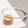 Sterling Silver Oval Twist Bangle, thumbnail 3 of 7