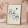 Personalised Children's Drawing Framed Picture With Stitch Heart, thumbnail 2 of 4