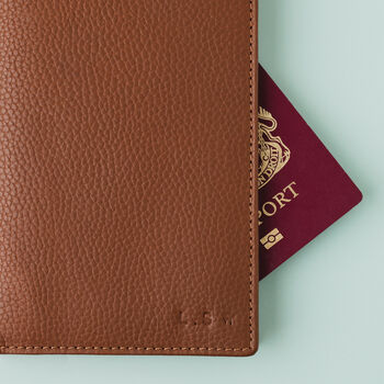 Personalised Pebble Grain Leather Passport Cover, 2 of 5