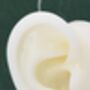 Sterling Silver Dangle Moonstone Huggie Hoop, thumbnail 2 of 12