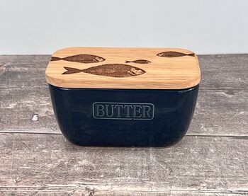 Fish Blue Butter Dish, 4 of 5