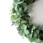 Faux Eucalyptus And Rose Leaf Door Wreath, thumbnail 5 of 6