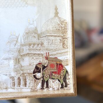 Square Wood Decorative Tray Bedside Trinket Dish, 9 of 12