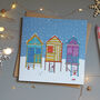 Wells Beach Huts Christmas Card, thumbnail 1 of 3