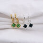 Dangle Hoops In Peridot Or Sapphire Crystal, thumbnail 1 of 5