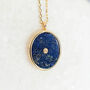 Personalised Yellow Gold Plated Lapis Lazuli Locket, thumbnail 1 of 12