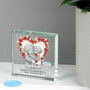 Personalised Me To You Rose Heart Crystal Block, thumbnail 1 of 5
