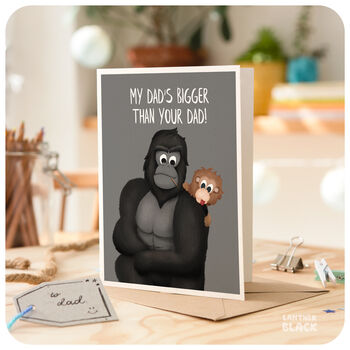 Gorillas Funny Father's Day Birthday Card For Dad, 4 of 6