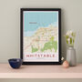 Framed And Personalised Whitstable Kent Map Print, thumbnail 1 of 7
