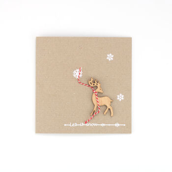 Handmade Let It Snow Card, 2 of 5
