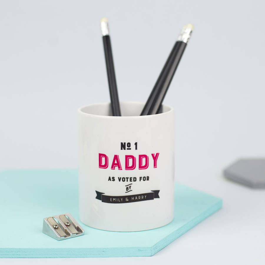 Personalised 'Number One Daddy' Desk Tidy By XOXO