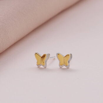 Message Bottle 'Don't Hide' Two Tone Butterfly Earrings, 2 of 4