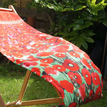 Poppy Art Print Deckchair, 8 of 12