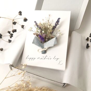 Mothers Day Everlasting Dried Flower Bouquet Card, 5 of 8