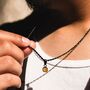 Mini Gold Tigers Eye Gemstone Pendant Necklace For Men, thumbnail 12 of 12