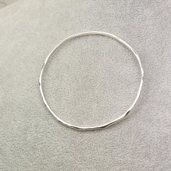 Sterling Silver Faceted Bangle, 5 of 8