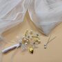 Pearl And Gold Wedding Boutonniere For Groom And Groomsmen, thumbnail 6 of 11