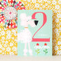 Mini Pink Poodle 2nd Birthday Card, thumbnail 1 of 4