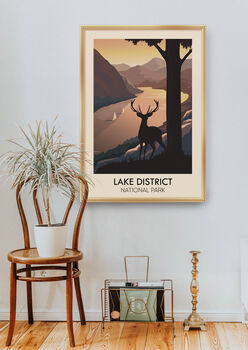 Lake District National Park Travel Poster Art Print, 5 of 8