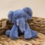 Personalised Soft Blue Elephant Newborn Toy, thumbnail 1 of 6