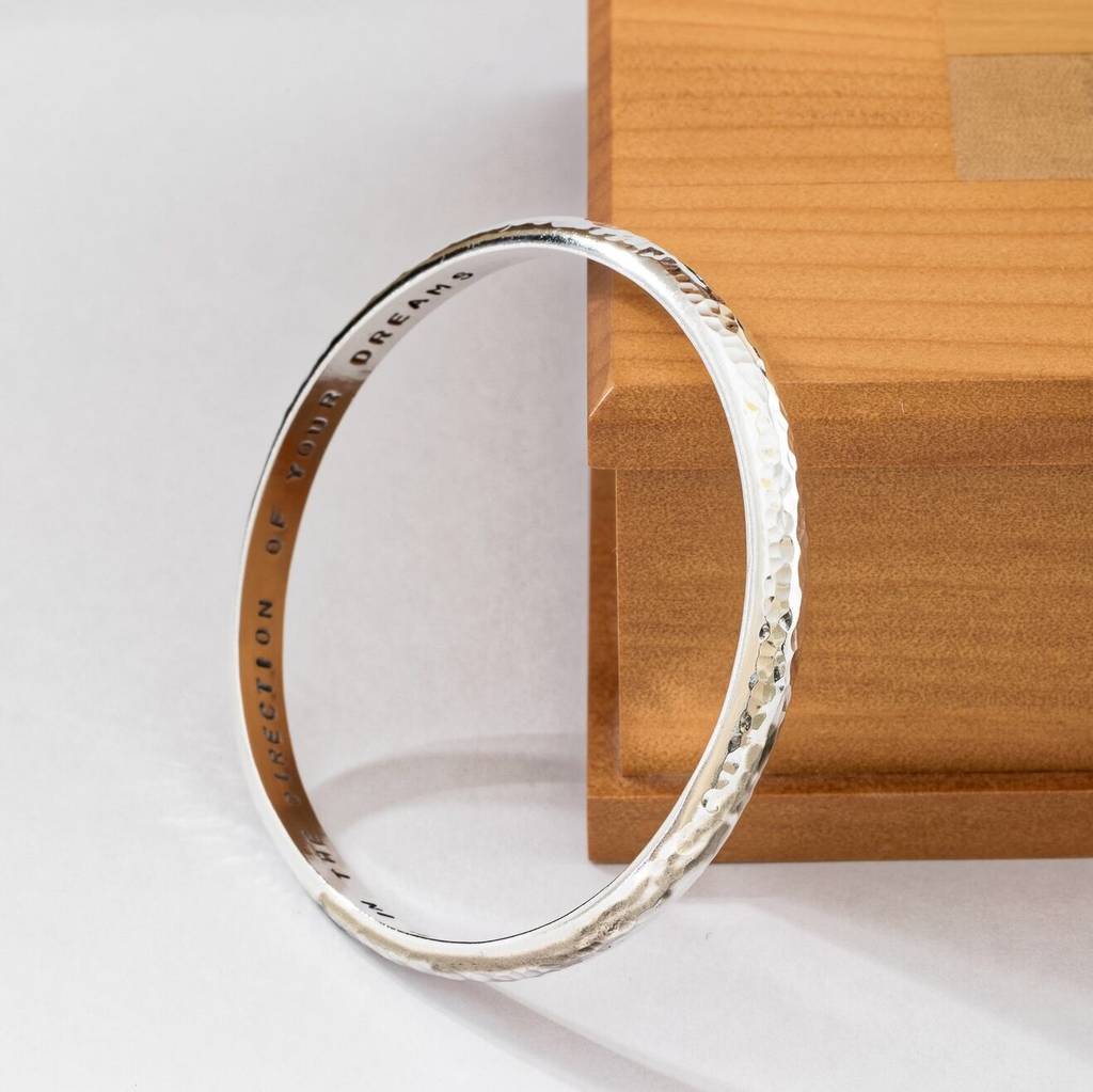 Personalised Heavy Silver Bangle, 1 of 6