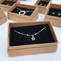 Sterling Silver Satellite Orb Star Charm Chain Anklet, thumbnail 2 of 5