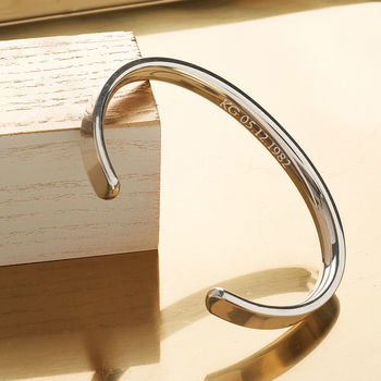 Men's Chunky Sterling Silver Torque Bangle, 6 of 9