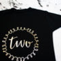 Monochrome Or Metallic Squiggle Birthday T Shirt, thumbnail 2 of 5