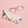 Personalised Leather Glasses Case Playful Floral Print, thumbnail 3 of 6