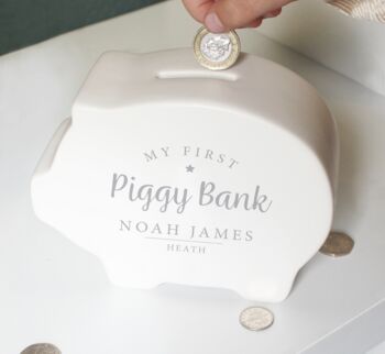 Personalised My First Piggy Bank, 2 of 4