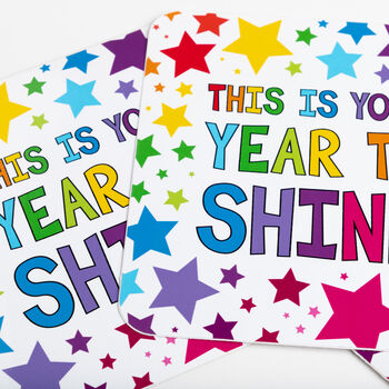 This Is Your Year To Shine Vinyl Sticker, 4 of 4