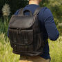 Top Zip Open Genuine Leather Backpack, thumbnail 2 of 9